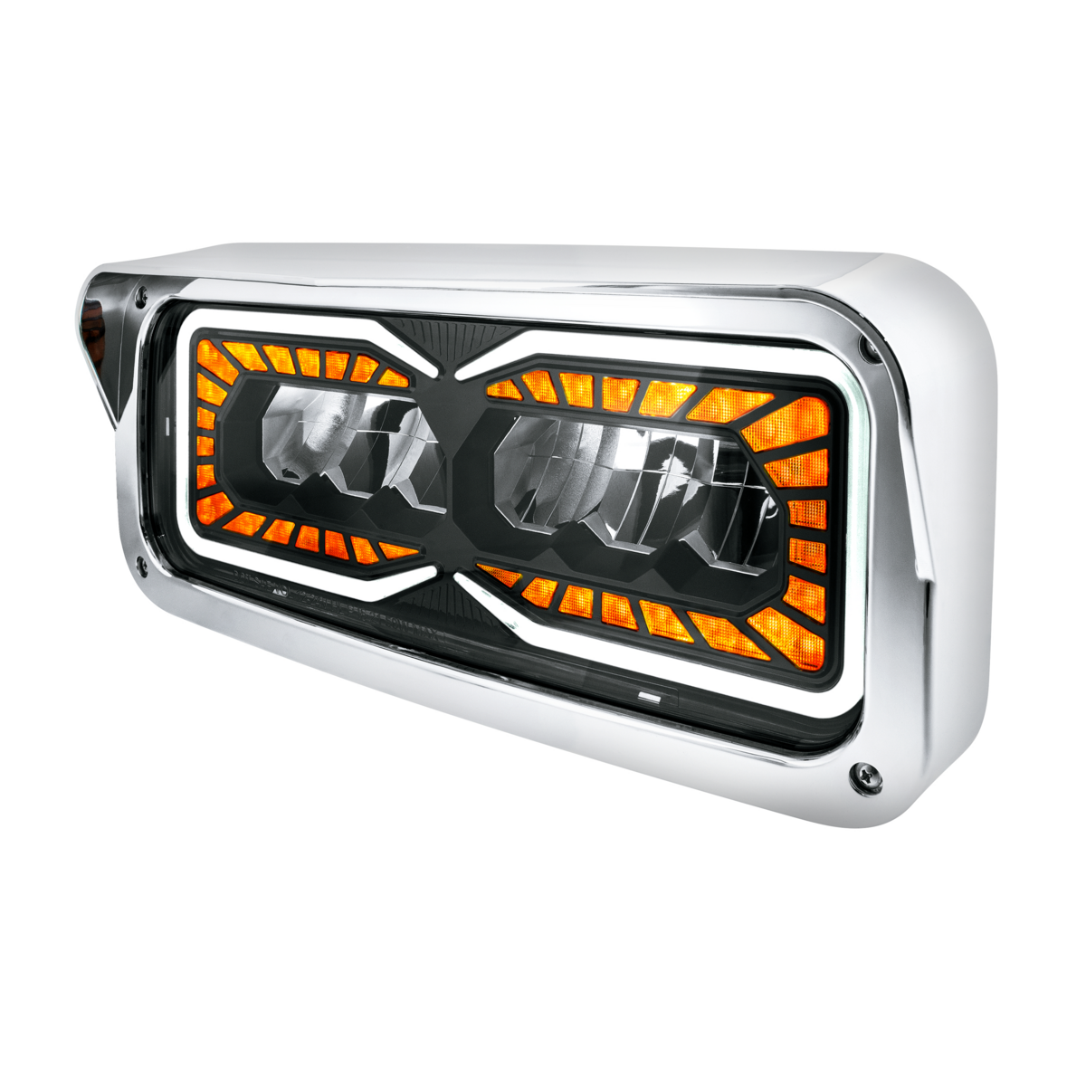 Peterbilt, Kenworth, Freightliner and Western Star 9 LED Headlight with 52 LED Turn and 88 LED Auxiliary Light