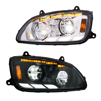 Kenworth T440, T470, T660 LED Headlight with 12 LED Sequential Turn and 81 LED Position Light