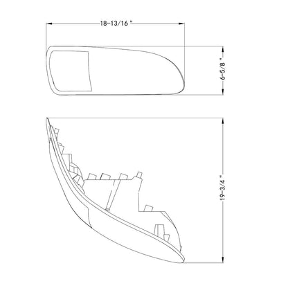Peterbilt 330, 335, 337, 340, 348, 382, 384, 386, 387 LED Headlight with 8 LED Turn and 50 LED Position Light