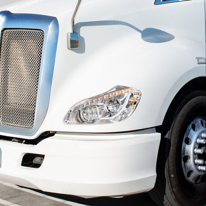 Kenworth T680 45 LED Headlight with 9 LED Sequential Turn and 24 Full LED Marker Light