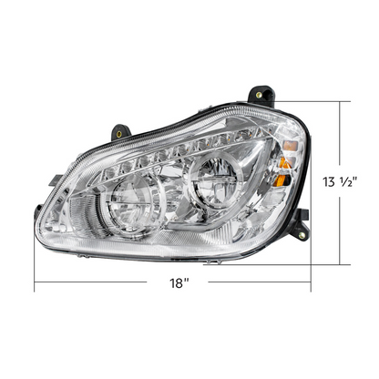 Kenworth T680 45 LED Headlight with 9 LED Sequential Turn and 24 Full LED Marker Light