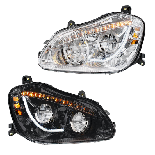 Kenworth T680 45 LED Headlight with 9 LED Sequential Turn and 24 Full LED Marker Light