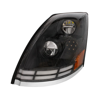 Volvo VN/VNL 2003-2017 LED Headlight with 7 LED Turn and 66 LED Dual Color Light Bar