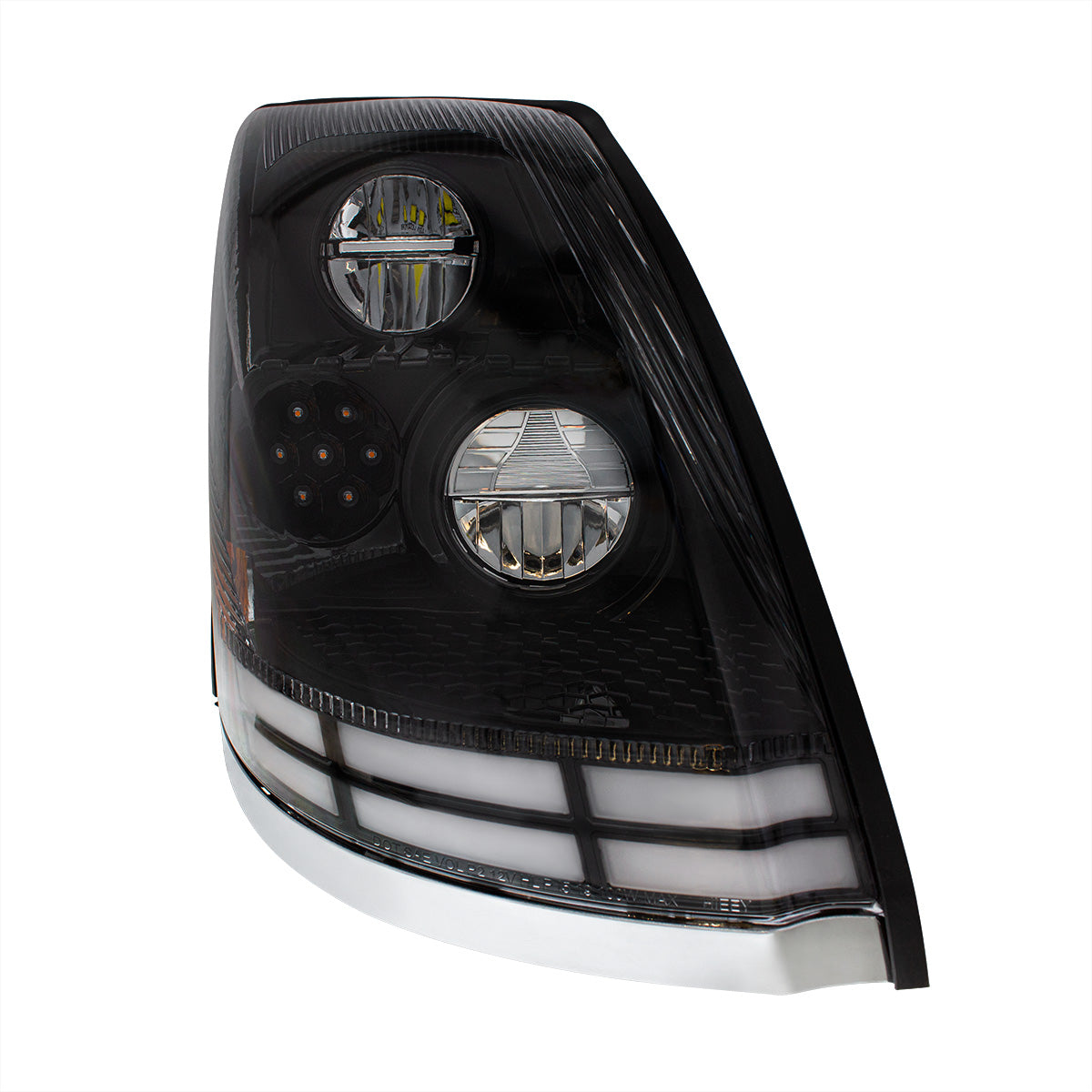 Volvo VN/VNL 2003-2017 LED Headlight with 7 LED Turn and 66 LED Dual Color Light Bar