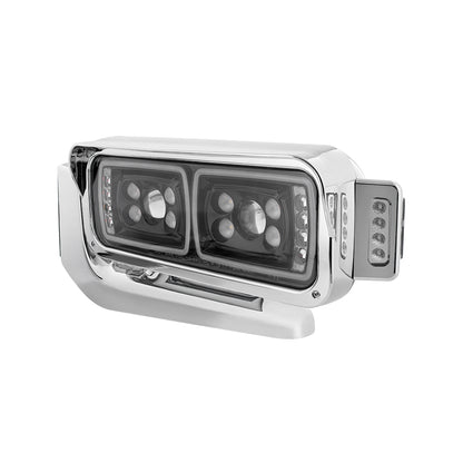 Peterbilt 10 LED Projection Headlight with 8 LED Turn, 100 LED Position Light Bar and 14 LED Side Marker Pod with Mounting Arm