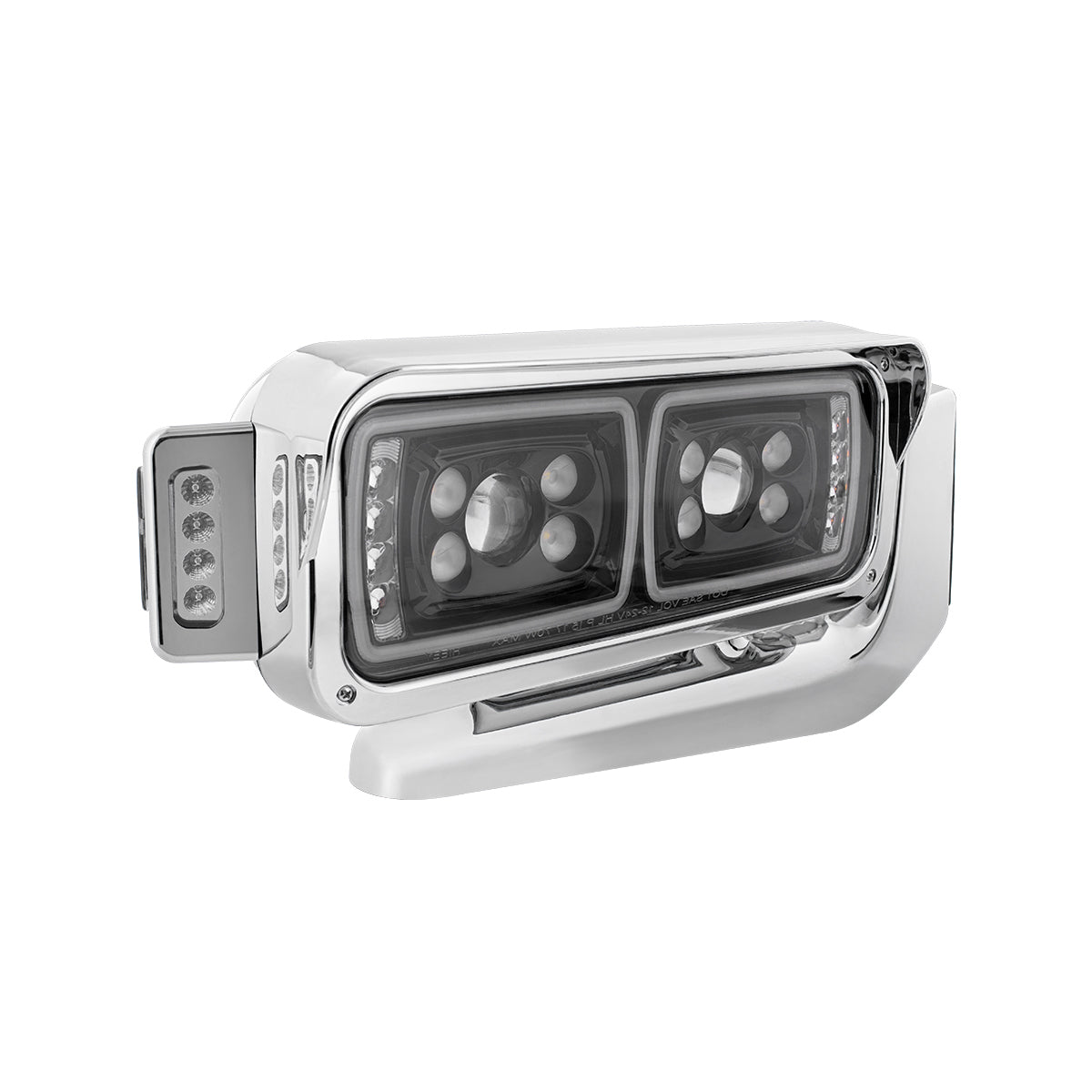 Peterbilt 10 LED Projection Headlight with 8 LED Turn, 100 LED Position Light Bar and 14 LED Side Marker Pod with Mounting Arm