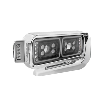 Peterbilt 10 LED Projection Headlight with 8 LED Turn, 100 LED Position Light Bar and 14 LED Side Marker Pod with Mounting Arm