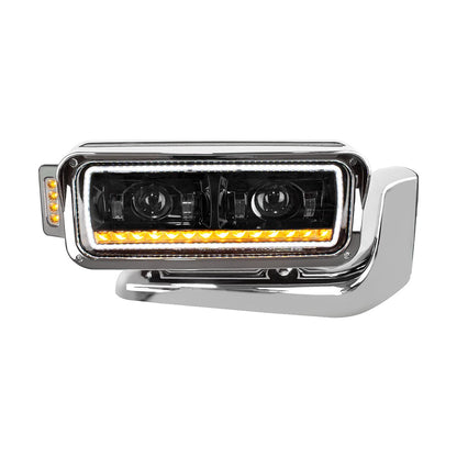 Peterbilt 6 LED Projection Headlight with 14 LED Turn, 98 LED Position Light Bar and 14 LED Side Marker Pod with Mounting Arm