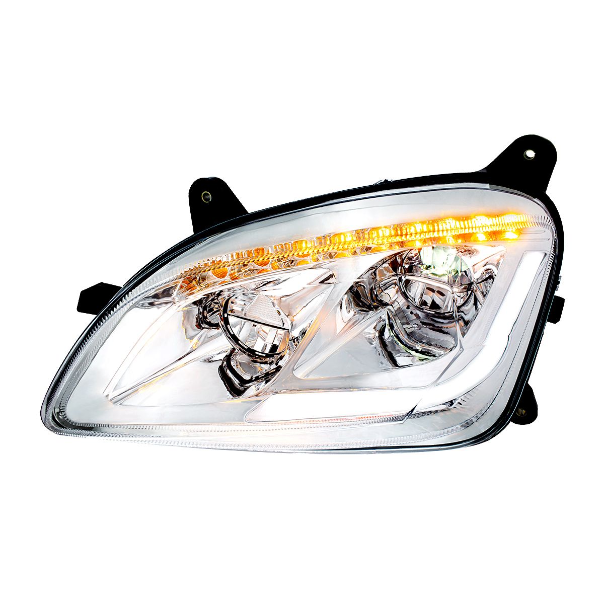Peterbilt 579 and 587 LED Headlight with 9 LED Sequential Turn Signal and 28 LED Light Bar