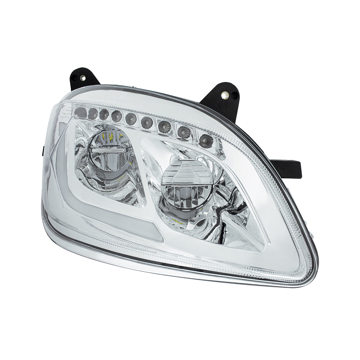 Peterbilt 579 and 587 LED Headlight with 9 LED Sequential Turn Signal and 28 LED Light Bar