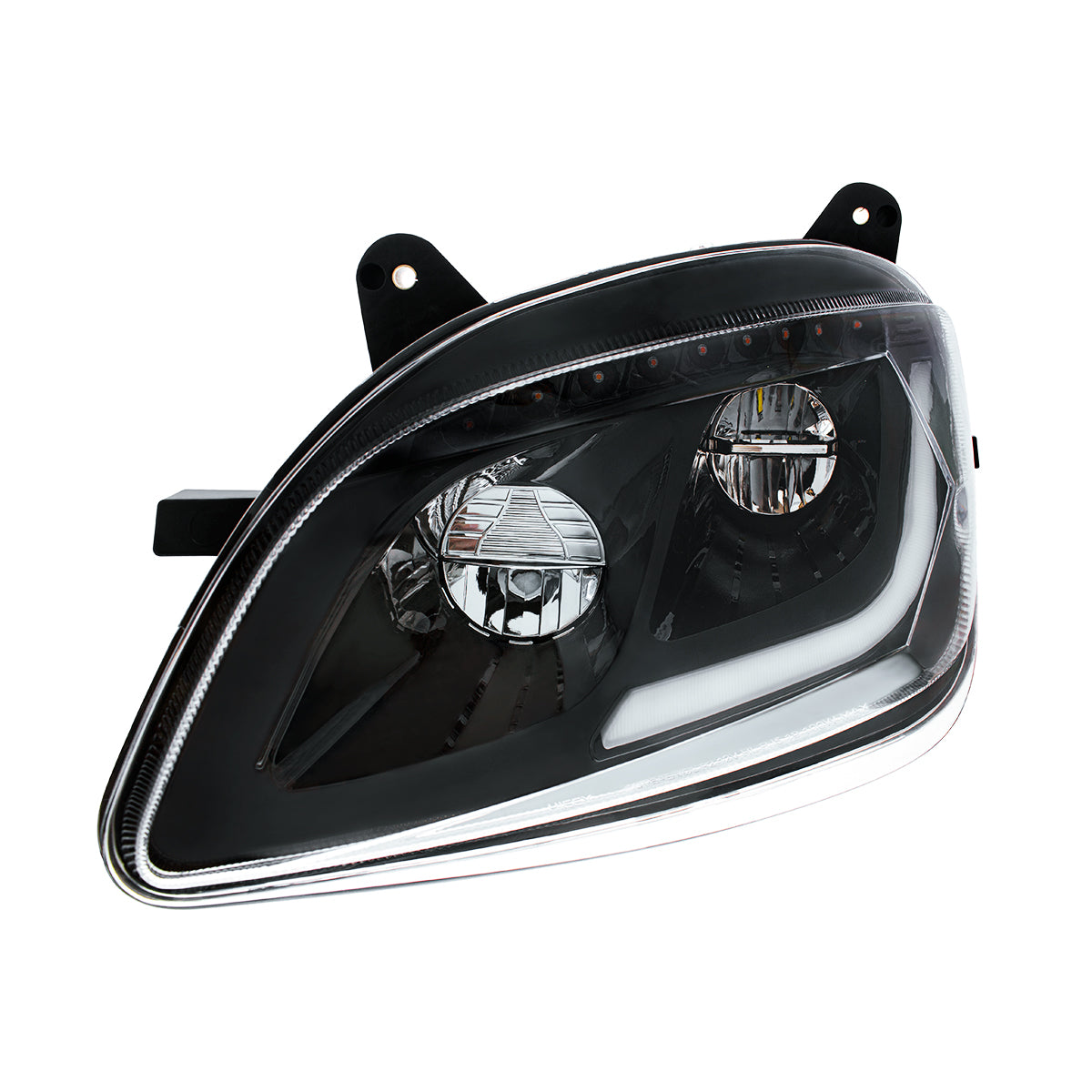 Peterbilt 579 and 587 LED Headlight with 9 LED Sequential Turn Signal and 28 LED Light Bar