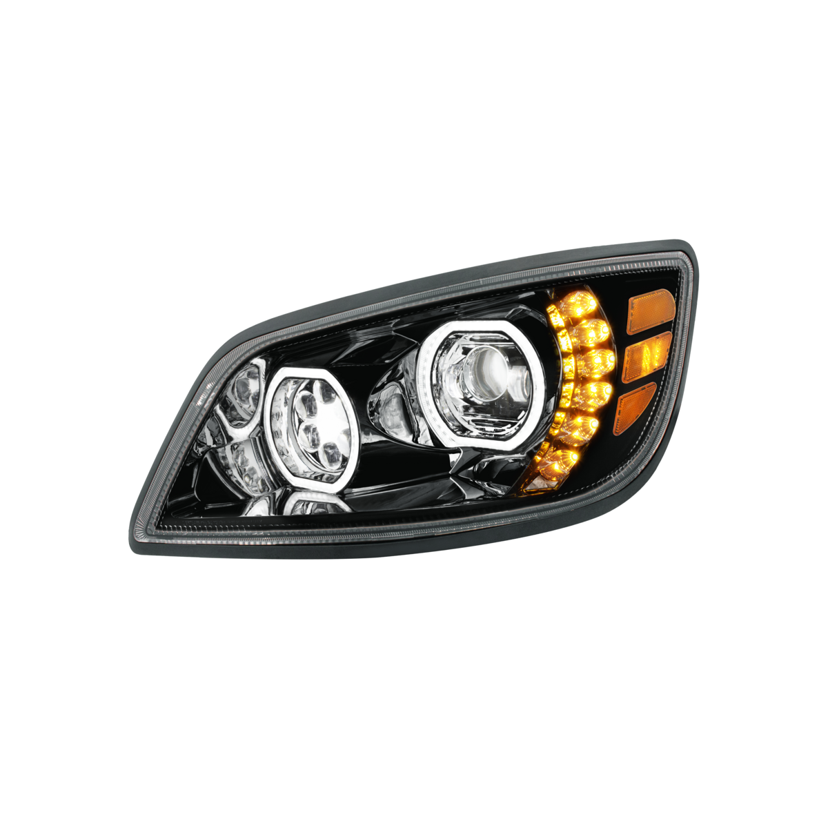 Hino 238, 258, 268, 338 2005-2021 10 LED Headlight with 6 LED Turn and 100 Halo Position Light