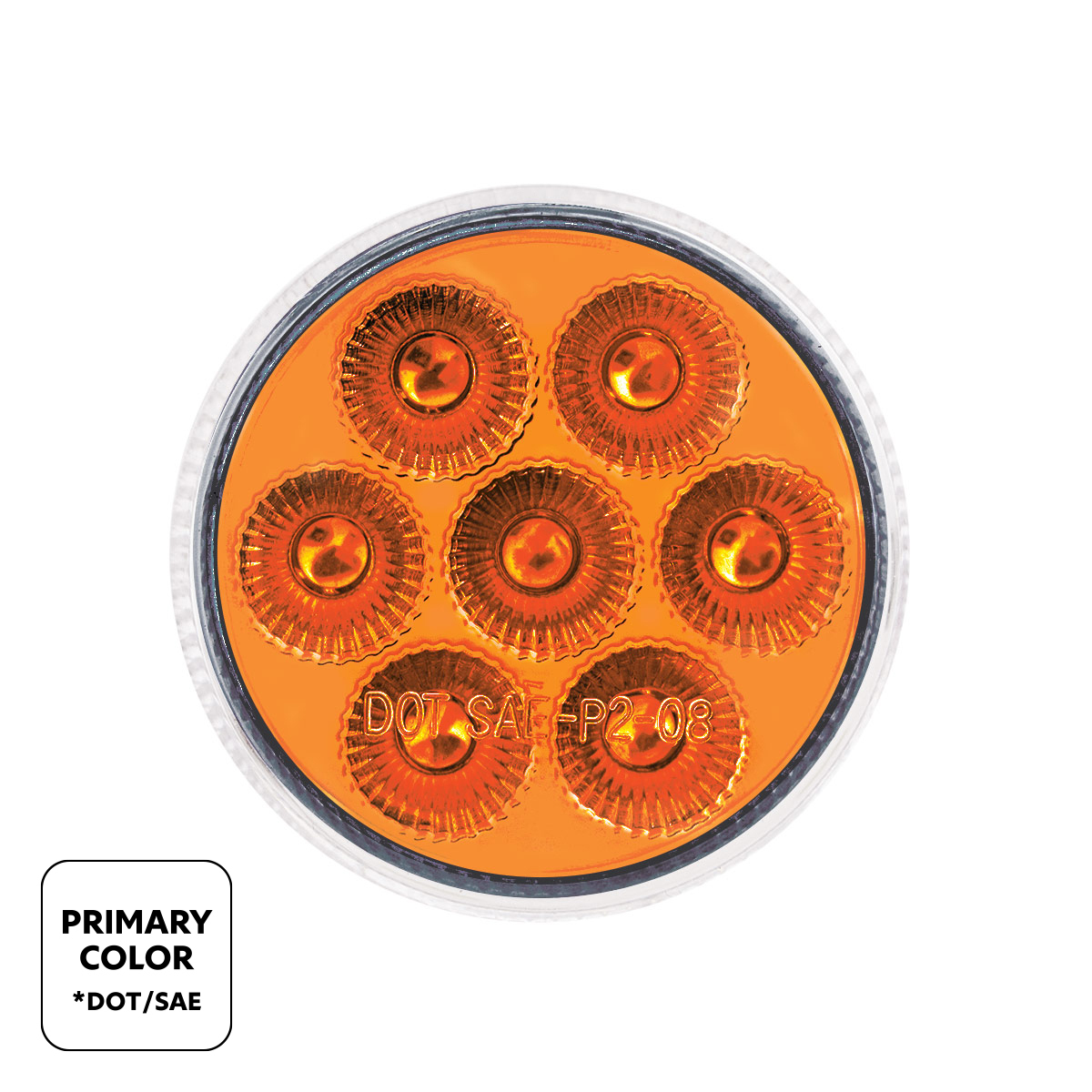 Double Fury Blue Auxiliary to Amber Function 7 LED 2" Light