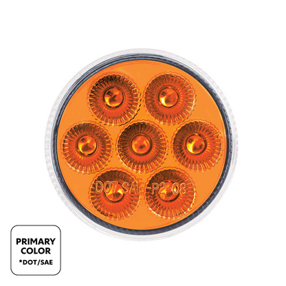 Double Fury Blue Auxiliary to Amber Function 7 LED 2" Light