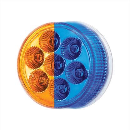 Double Fury Blue Auxiliary to Amber Function 7 LED 2" Light