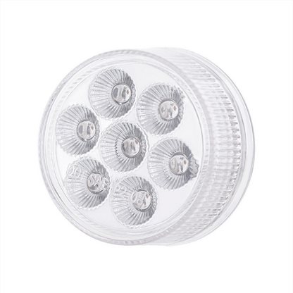 Double Fury Blue Auxiliary to Amber Function 7 LED 2" Light