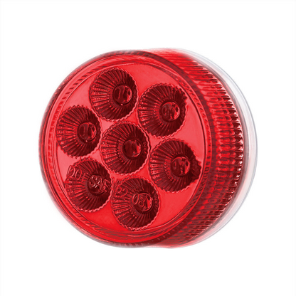Double Fury Blue Auxiliary to Red Function 7 LED 2" Light