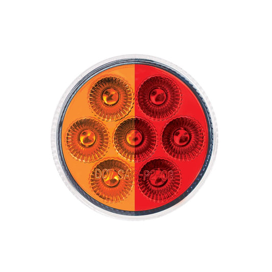 Double Fury Red Auxiliary to Amber Function 7 LED 2" Light