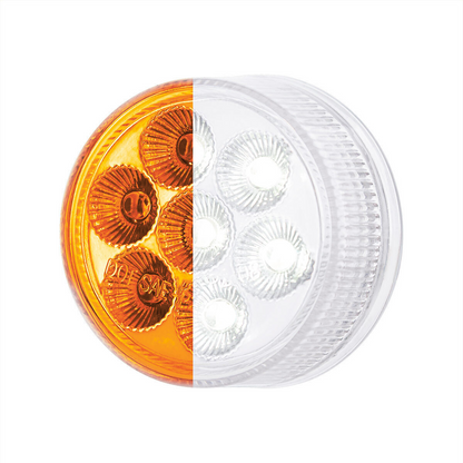 Double Fury White Auxiliary to Amber Function 7 LED 2" Light