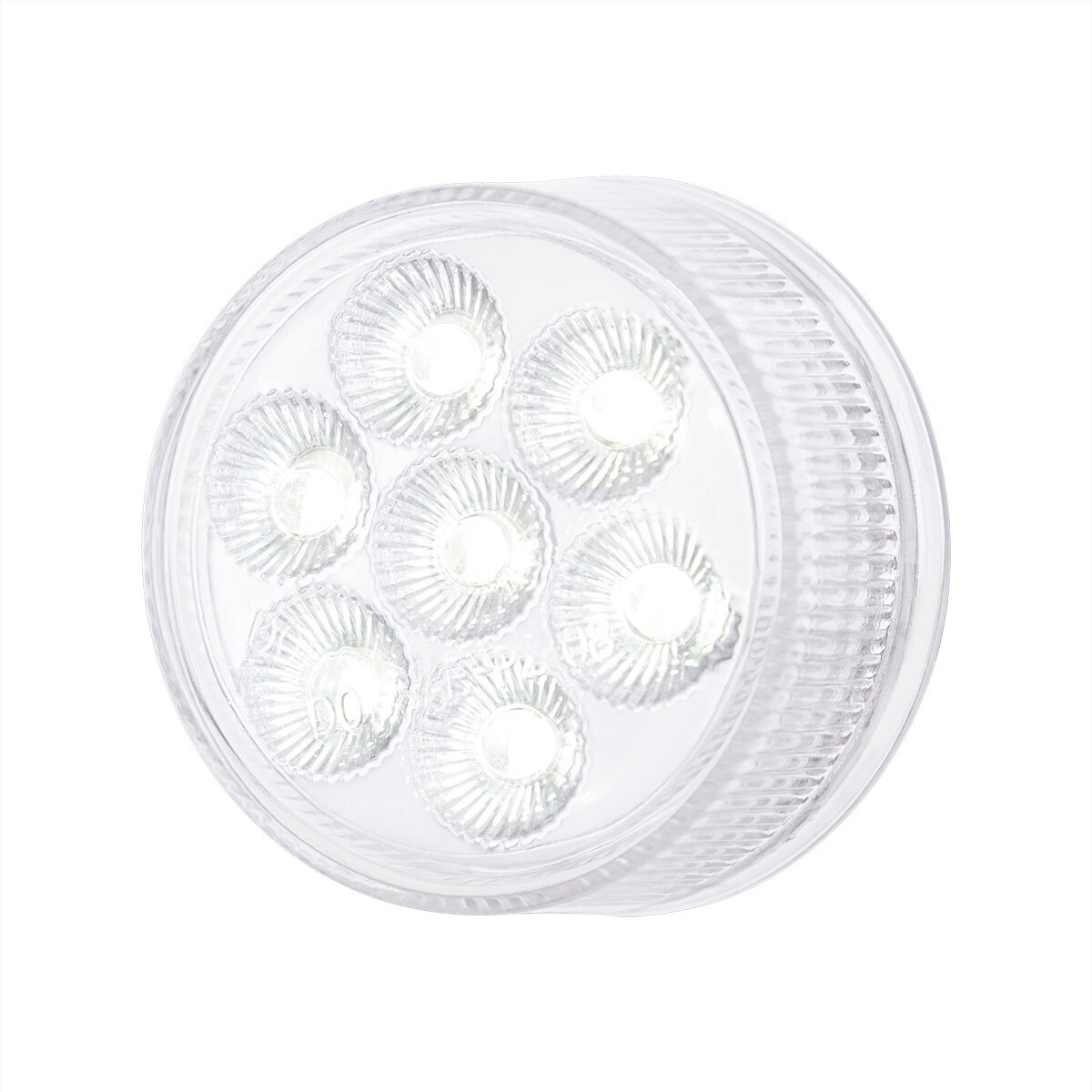 Double Fury White Auxiliary to Amber Function 7 LED 2" Light