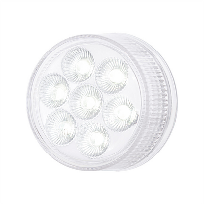 Double Fury White Auxiliary to Amber Function 7 LED 2" Light
