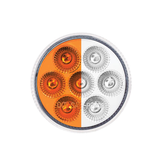 Double Fury White Auxiliary to Amber Function 7 LED 2" Light