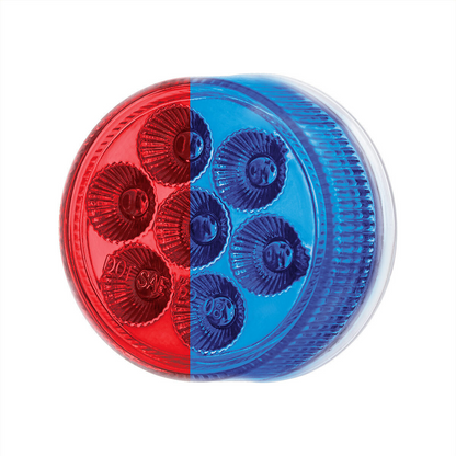 Double Fury Blue Auxiliary to Red Function 7 LED 2" Light