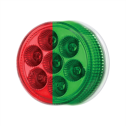 Double Fury Green Auxiliary to Red Function 7 LED 2" Light