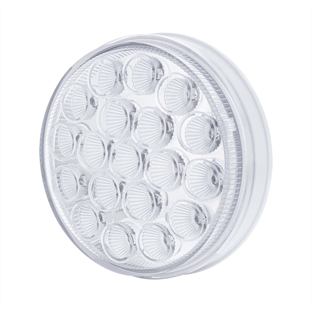 Double Fury Amber Auxiliary to Red Primary Dual Function 19 LED 4" Round Light