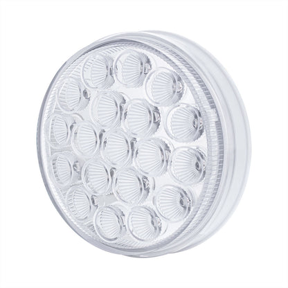 Double Fury Amber Auxiliary to Red Primary Dual Function 19 LED 4" Round Light