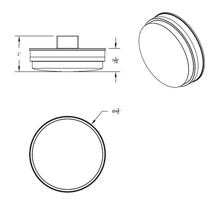 Double Fury White Auxiliary to Red Primary Dual Function 19 LED 4" Round Light