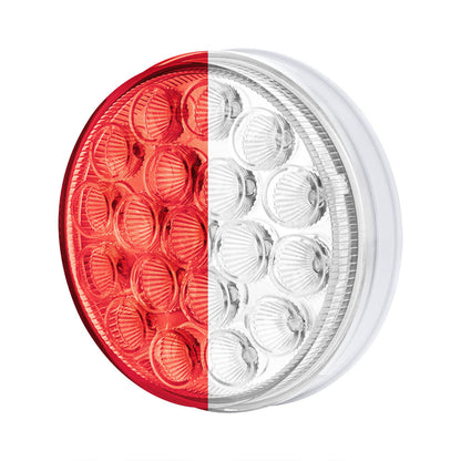 Double Fury White Auxiliary to Red Primary Dual Function 19 LED 4" Round Light