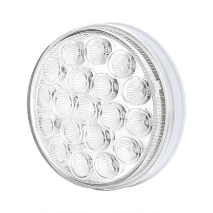 Double Fury White Auxiliary to Red Primary Dual Function 19 LED 4" Round Light