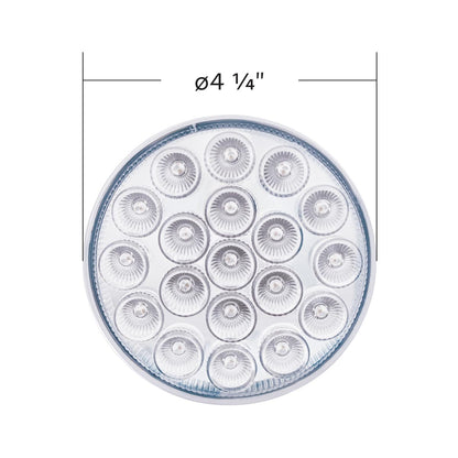 Double Fury Green Auxiliary to Amber Primary Dual Function 19 LED 4" Round Light