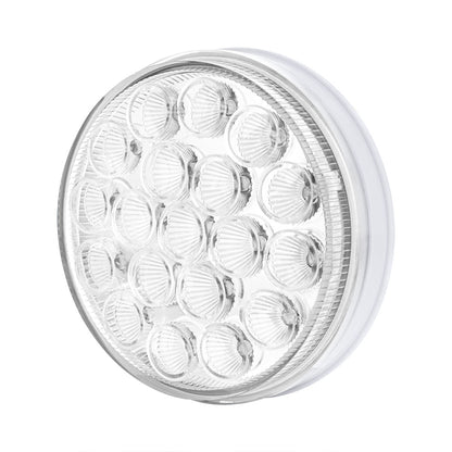 Double Fury White Auxiliary to Amber Primary Dual Function 19 LED 4" Round Light