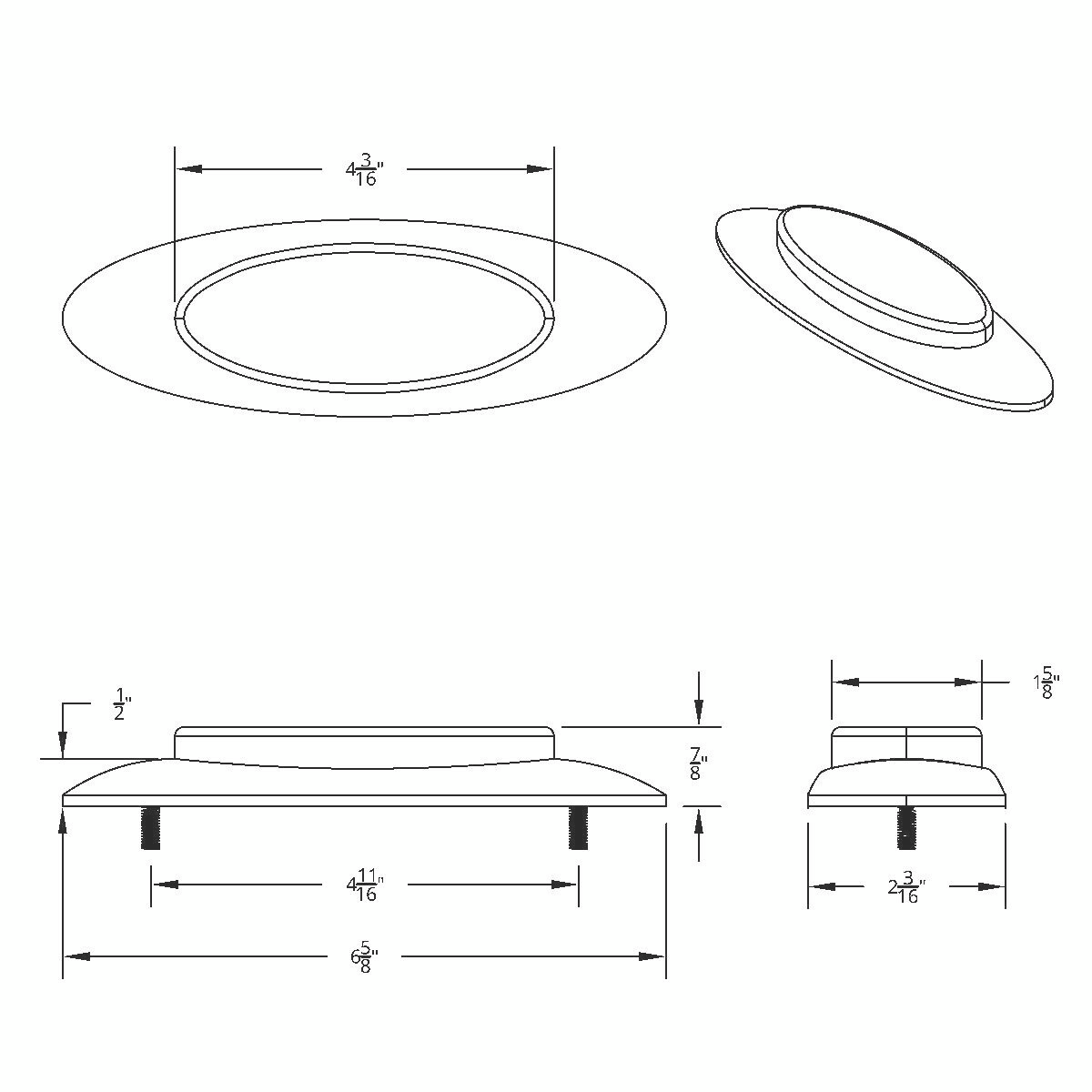 Double Fury Blue Auxiliary to Amber Primary Function 10 LED P1 Style Oval Light with Chrome Bezel