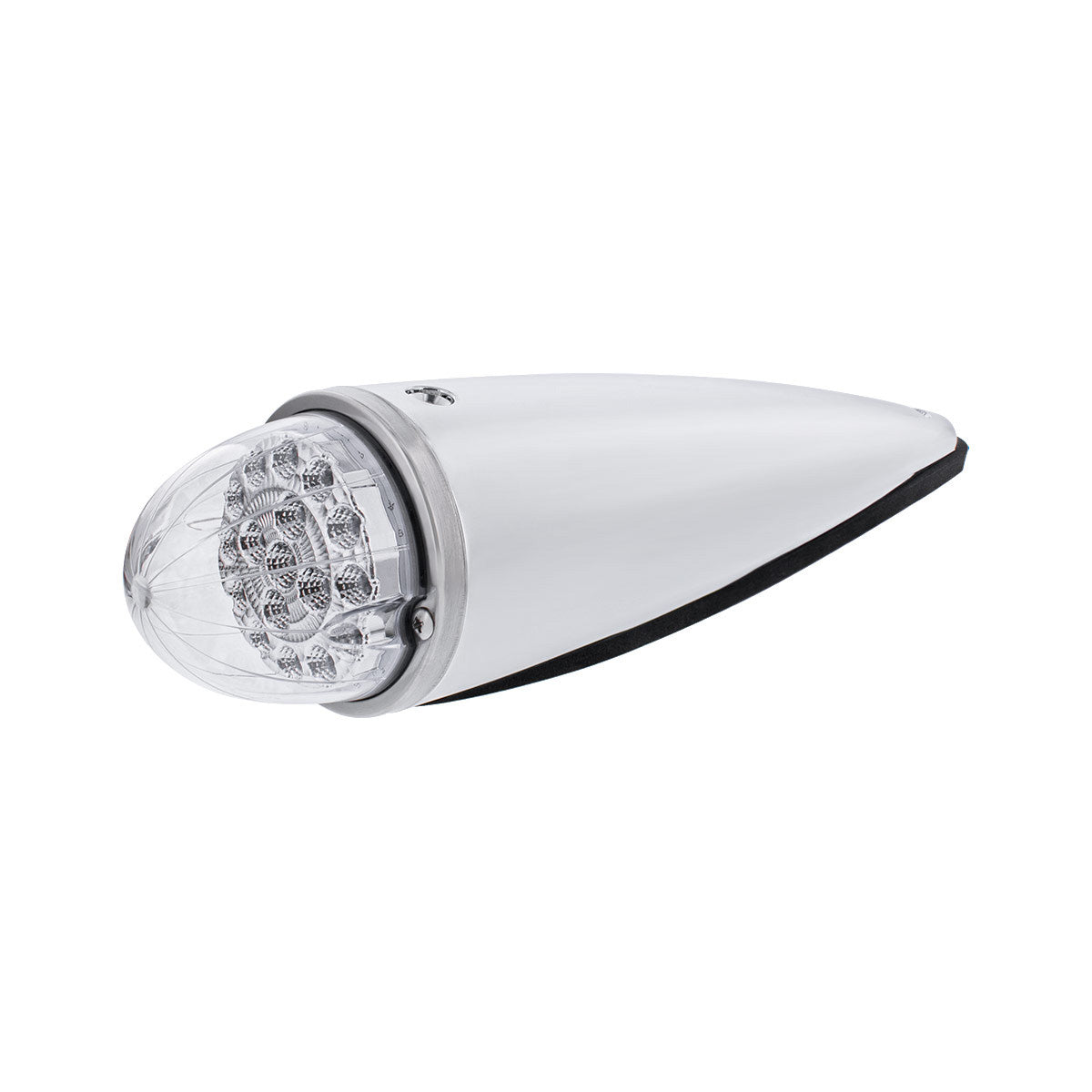 Chrome Plastic Cab Light with 17 LED Double Fury Blue to Amber Watermelon Light