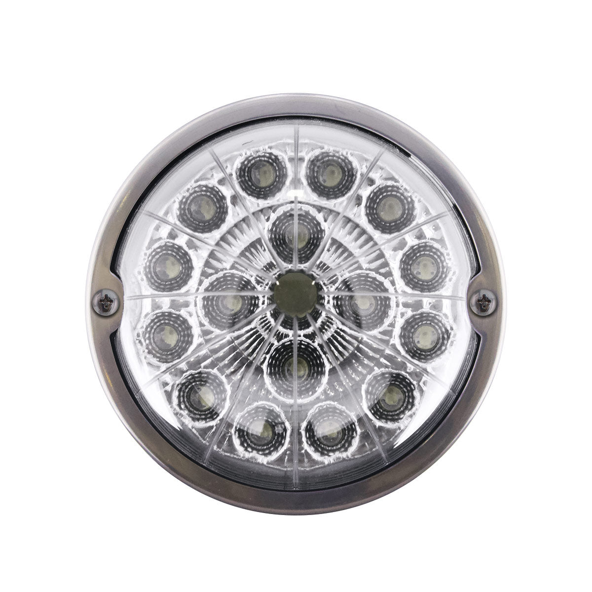 Chrome Plastic Cab Light with 17 LED Double Fury Green to Amber Watermelon Light