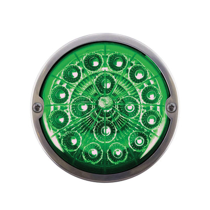 Chrome Plastic Cab Light with 17 LED Double Fury Green to Amber Watermelon Light