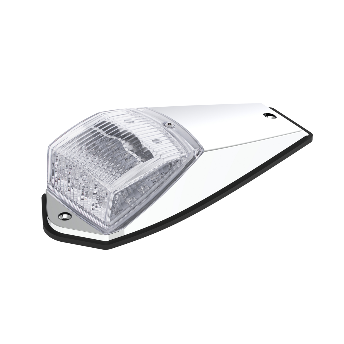 Chrome Plastic Grakon 5000 Style Cab Light with 17 LED Double Fury Green to Amber Square Cab Light