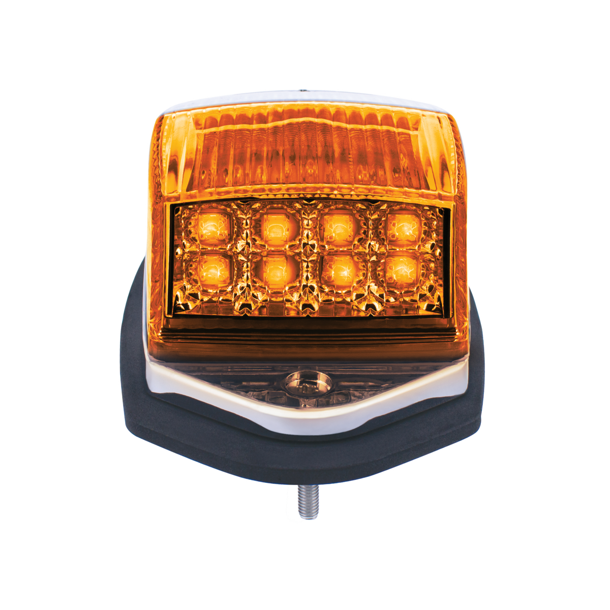 Chrome Plastic Grakon 5000 Style Cab Light with 17 LED Double Fury Green to Amber Square Cab Light