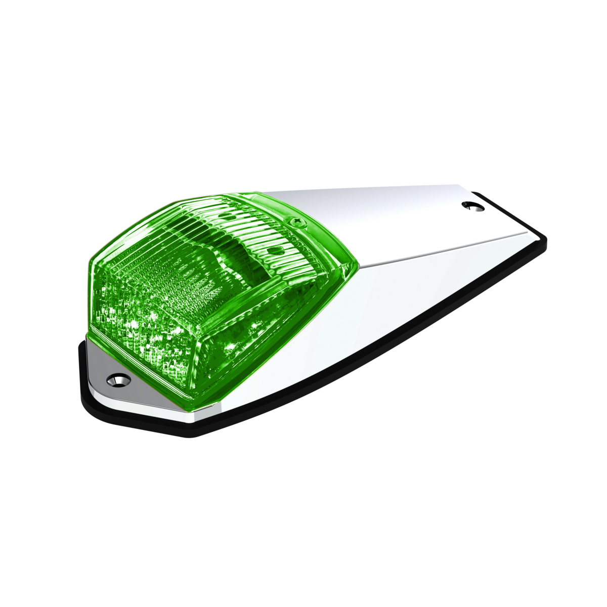 Chrome Plastic Grakon 5000 Style Cab Light with 17 LED Double Fury Green to Amber Square Cab Light