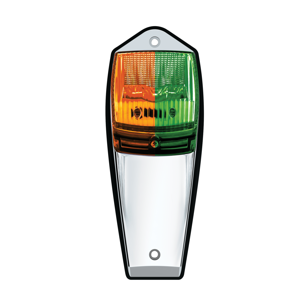 Chrome Plastic Grakon 5000 Style Cab Light with 17 LED Double Fury Green to Amber Square Cab Light