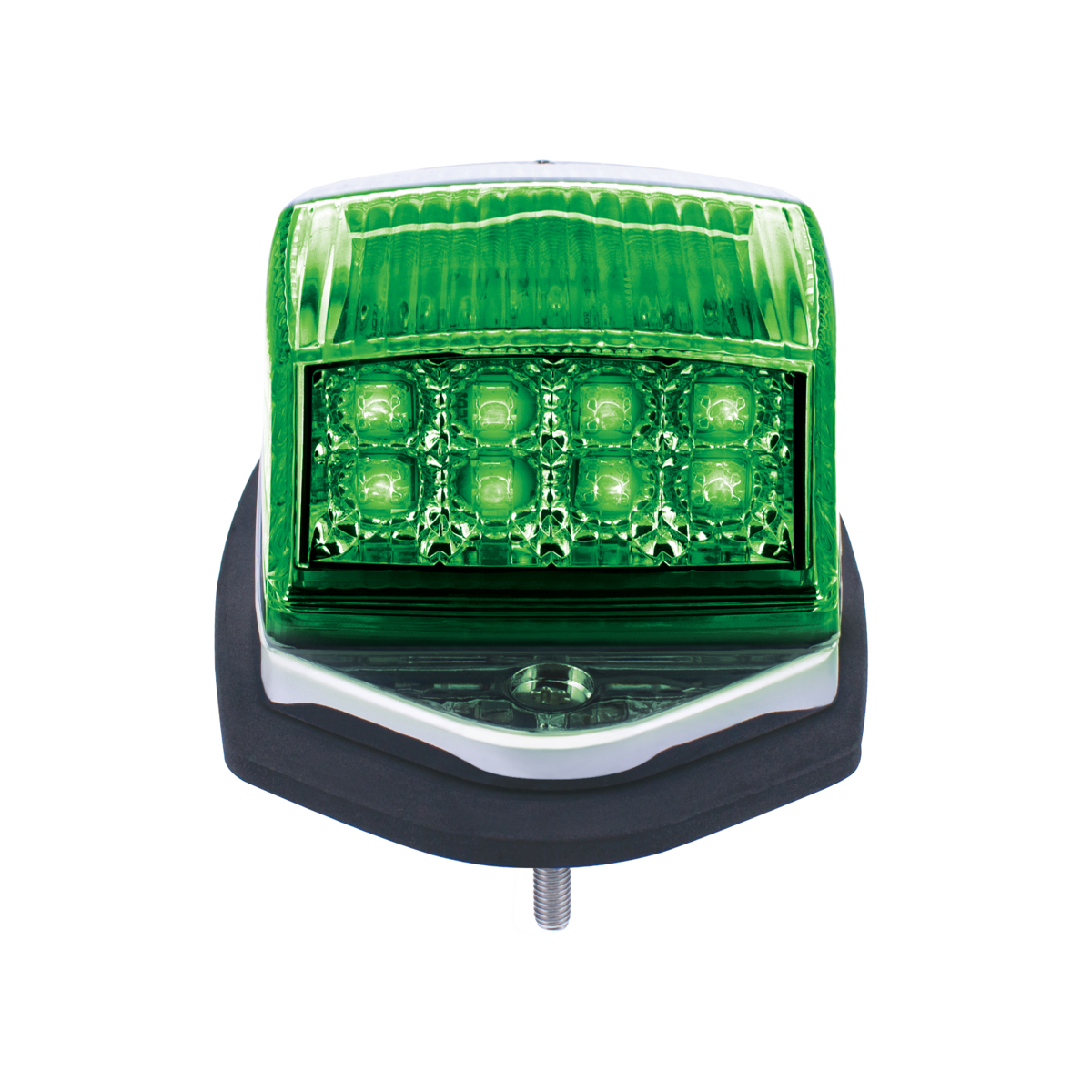 Chrome Plastic Grakon 5000 Style Cab Light with 17 LED Double Fury Green to Amber Square Cab Light