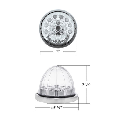 United Pacific Double Fury Blue Auxiliary to Amber Primary Function 17 LED Watermelon Light