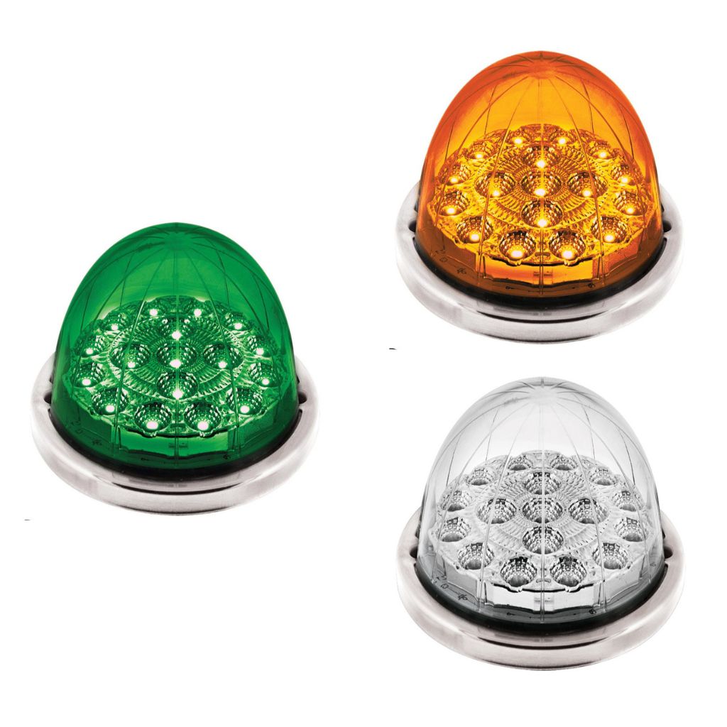 United Pacific Double Fury Green Auxiliary to Amber Primary Function 17 LED Watermelon Light