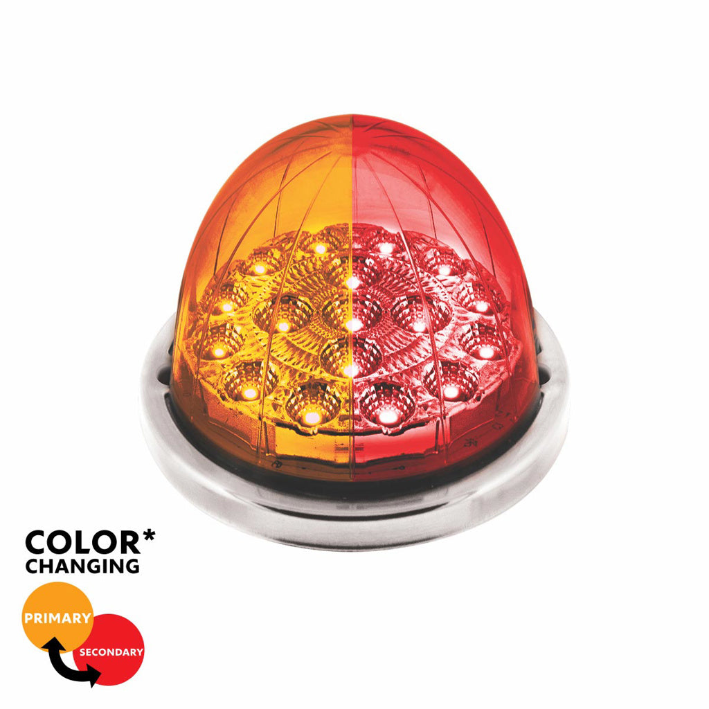 United Pacific Double Fury Red Auxiliary to Amber Primary Function 17 LED Watermelon Light