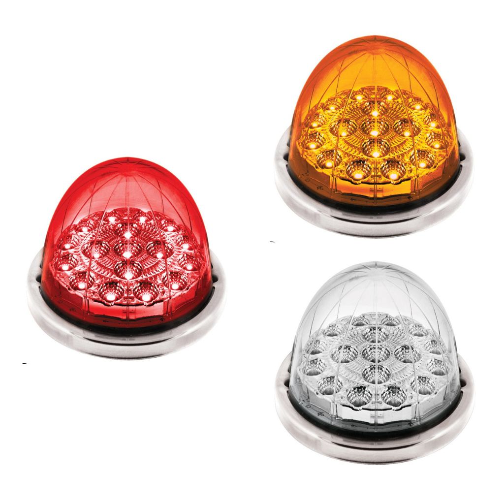 United Pacific Double Fury Red Auxiliary to Amber Primary Function 17 LED Watermelon Light