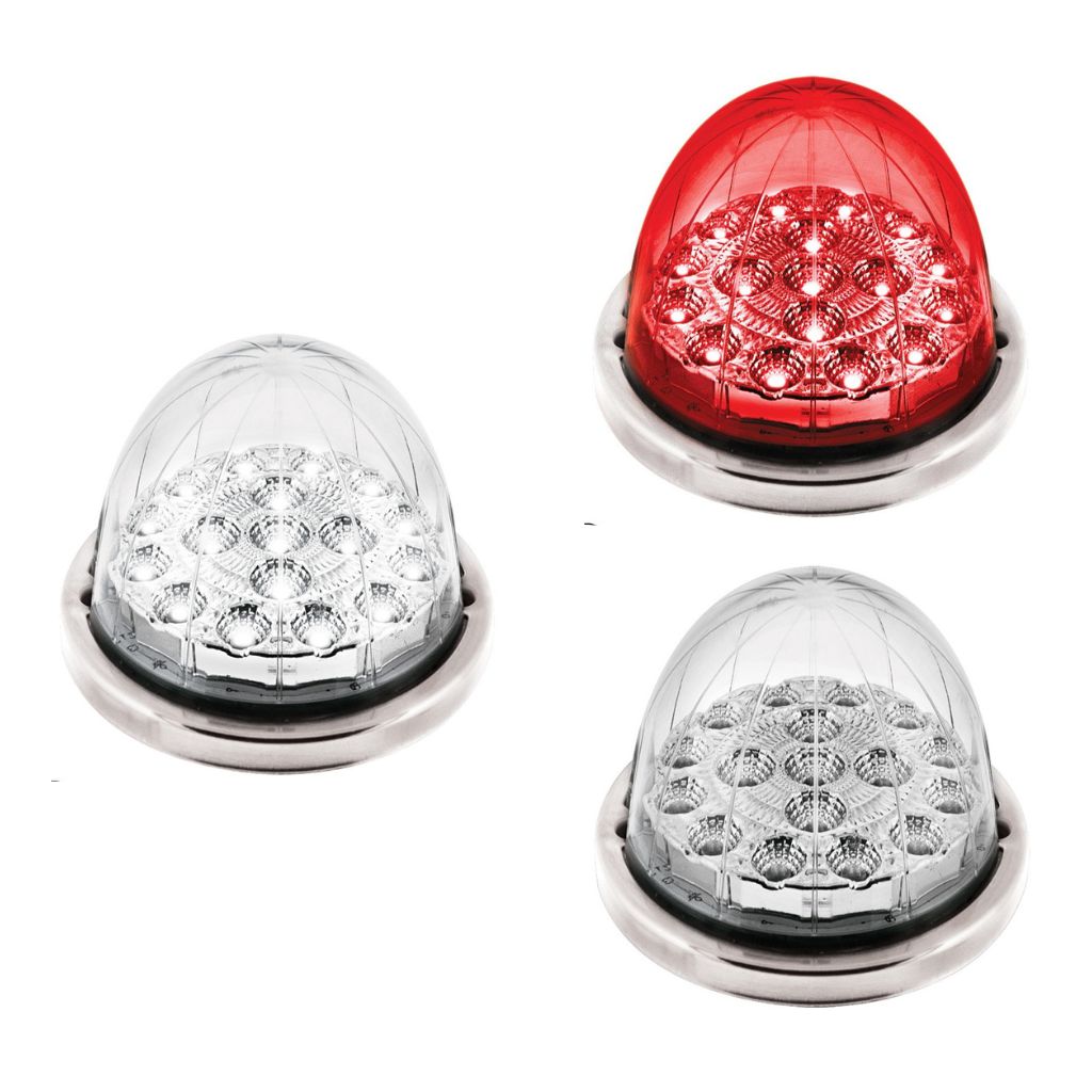 United Pacific Double Fury White Auxiliary to Red Primary Function 17 LED Watermelon Light