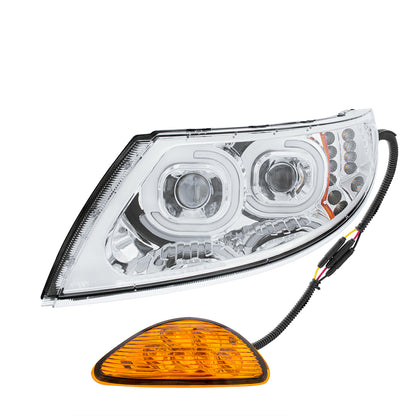 International Durastar and MV LED Projector Headlight with 12 LED Turn, 48 LED Daytime Running Light and 6 LED Rear Facing Turn/Parking Light
